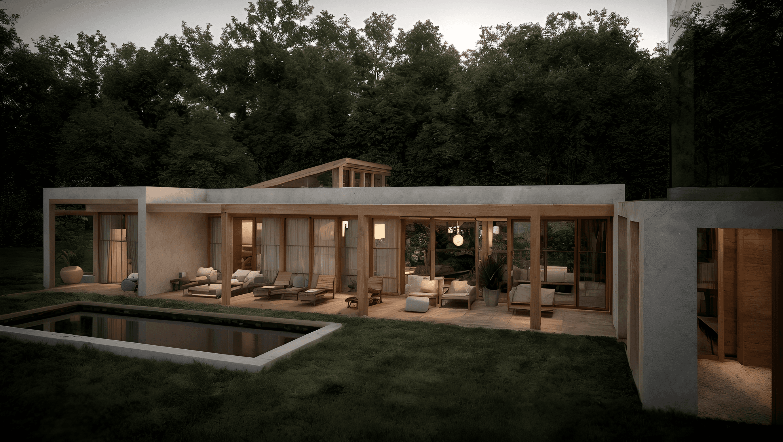 Villa with pool in the woods